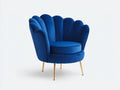 Fauteuil en tissu - Velours - 82 x 78 x 94cm - Bleu royal - Moderne glamour