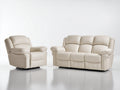 Ensemble de canapés - Similicuir - 224 x 100 x 103cm - Ivoire - Classique relax