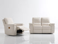 Ensemble de canapés - Similicuir - 186 x 95 x 104cm - Blanc cassé - Moderne relax