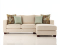 Canapé d'angle - tissu - 289 x 176 x 88 cm - beige - style moderne élégant