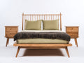 Lit double - bois - 216x173x112 cm - brun naturel - style scandinave